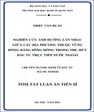 Tóm tắt luận án Tiến sĩ Kinh tế đầu tư: Nghiên cứu ảnh hưởng lẫn nhau giữa các địa phương thuộc vùng Đồng bằng Sông Hồng trong thu hút đầu tư trực tiếp nước ngoài