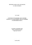 Summary of Dissertation Agricultural Economics: Attitudes toward risk and economic efficency in maize production of farmers in the Mekong delta