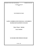 Economics PhD thesis summary: Capital mobilization for small and medium business development in Hanoi