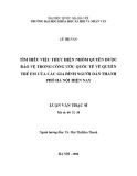 Luận văn Thạc sĩ: Tìm hiểu việc thực hiện nhóm quyền được bảo vệ trong Công ước quốc tế về quyền trẻ em của các gia đình người dân thành phố Hà Nội hiện nay