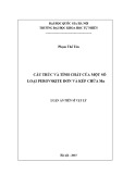 Luận án Tiến sĩ Vật lí: Cấu trúc và tính chất của một số loại perovskite đơn và kép chứa Mn