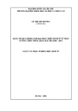 Luận văn Thạc sĩ Khoa học Lịch sử: Đảng với quá trình lãnh đạo phát triển kinh tế tư nhân ở Đồng bằng Bắc Bộ (1986 - 2007)