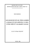 Luận văn Thạc sĩ Lịch sử: Đảng bộ huyện Mỹ Lộc (tỉnh Nam Định) lãnh đạo xây dựng đời sống văn hóa ở nông thôn từ năm 2006 đến năm 2015