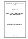 Luận văn Thạc sĩ Văn học: Tìm hiểu điển lệ triều Nguyễn qua Quốc triều yếu điển