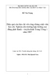 Luận văn Thạc sĩ Truyền thông đại chúng: Hiệu quả của báo chí với công chúng sinh viên báo chí. Nghiên cứu trường hợp trường cao đẳng phát thanh – truyền hình Trung Ương 1 năm 2007