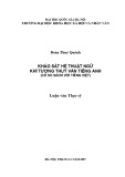 Luận văn Thạc sĩ Ngôn ngữ học: Khảo sát hệ thuật ngữ khí tượng thủy văn tiếng Anh (Có so sánh tiếng Việt)