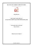 Tóm tắt Luận văn Thạc sĩ: Chất lượng nguồn nhân lực tại ngân hàng thương mại cổ phần Phương Đông (OCB)