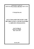 Tóm tắt luận văn Thạc sĩ Quản lý văn hóa: Quản lý hoạt động phát hành và phổ biến phim tại trung tâm phát hành phim và chiếu bóng tỉnh Hải Dương