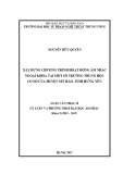 Luận văn Thạc sĩ Lý luận và phương pháp dạy học Âm nhạc: Xây dựng chương trình hoạt động âm nhạc ngoại khóa tại một số trường trung học cơ sở của huyện Mỹ Hào, tỉnh Hưng Yên