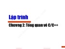 Bài giảng Lập trình: Chương 2 - Vũ Song Tùng