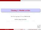 Bài giảng Matlab: Chương 1 - ĐHBK Hà Nội