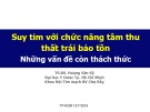 Bài giảng Suy tim với chức năng tâm thu thất trái bảo tồn: Những vấn đề còn thách thức - TS.BS. Hoàng Văn Sỹ