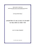 Luận văn Thạc sĩ Kinh tế: Ảnh hưởng của dự án đầu tư lớn đến sự thay đổi cấu trúc vốn