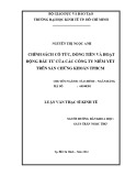 Luận văn Thạc sĩ Kinh tế: Chính sách cổ tức, dòng tiền và hoạt động đầu tư của các công ty niêm yết trên sàn chứng khoán TPHCM