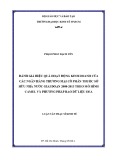 Luận văn Thạc sĩ Kinh tế: Đánh giá hiệu quả hoạt động kinh doanh của các ngân hàng thương mại cổ phần thuộc sở hữu nhà nước giai đoạn 2008-2013 theo mô hình CAMEL và phương pháp bao dữ liệu DEA