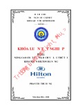 Khóa luận tốt nghiệp Quản trị kinh doanh: Nâng cao chất lượng dịch vụ lưu trú tại khách sạn Hilton Đà Nẵng