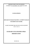 Summary of PhD. dissertation Transport organization and management: Research on road tranffic accident damage determination model