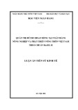 Luận án Tiến sĩ Tài chính - Ngân hàng: Quản trị rủi ro hoạt động tại ngân hàng nông nghiệp và phát triển nông thôn Việt Nam theo chuẩn Basel II