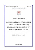 Luận án Tiến sĩ Y học: Đánh giá kết quả của Imatinib Mesylate trong điều trị bệnh bạch cầu mạn dòng tủy giai đoạn mạn ở trẻ em