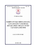 Luận án Tiến sĩ Y học: Nghiên cứu đặc điểm lâm sàng, cận lâm sàng và đánh giá kết quả phẫu thuật u tuyến cận giáp lành tính