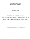 Doctoral Dissertation in Mathematics: Existence and stability for quadratic programming problems with non convex objective function