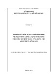Luận án Tiến sĩ Quản lý tài nguyên và môi trường: Nghiên cứu xây dựng cơ sở khoa học về phân vùng chất lượng nước sông theo mục đích sử dụng - Ứng dụng cho sông Nhuệ - sông Đáy