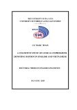 Doctoral Thesis in English Linguistics: A cognitive study of lexical expressions denoting motion in English and Vietnamese