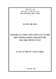 Luận án Tiến sĩ Tâm lý học: Thái độ của nhân viên công tác xã hội đối với hoạt động trợ giúp trẻ mắc hội chứng tự kỷ