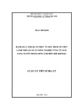 Luận án Tiến sĩ Địa lý: Đánh giá cảnh quan phục vụ mục đích tổ chức lãnh thổ sản xuất nông nghiệp vùng Tứ giác Long Xuyên trong bối cảnh biến đổi khí hậu