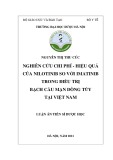 Luận án Tiến sĩ Dược học: Nghiên cứu chi phí - hiệu quả của nilotinib so với imatinib trong điều trị bạch cầu mạn dòng tủy tại Việt Nam