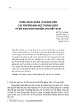 Chính sách quản lý giảng viên các trường đại học Trung Quốc và bài học kinh nghiệm cho Việt Nam