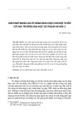 Giải pháp nâng cao kỹ năng khai cuộc cho đội tuyển cờ vua trường Đại học Sư phạm Hà Nội 2