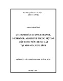 Khóa luận tốt nghiệp Đại học ngành Dược học: Xác định hàm lượng ethanol, methanol, aldehyde trong một số rượu nếp chưng cất tại Kim Sơn, Ninh Bình