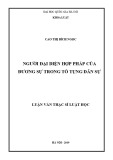 Luận văn Thạc sĩ Luật học: Người đại diện hợp pháp của đương sự trong TTDS
