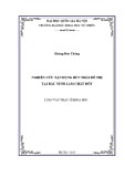 Luận văn Thạc sĩ Khoa học: Nghiên cứu tận dụng bùn thải đô thị tại Bắc Ninh làm chất đốt