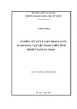 Luận văn Thạc sĩ Khoa học: Nghiên cứu xử lý asen trong nước ngầm bằng vật liệu zeolit biến tính đioxít mangan (MnO2)