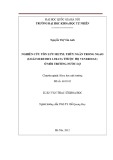 Luận văn Thạc sĩ Khoa học: Nghiên cứu tồn lưu metyl thủy ngân trong ngao (loài Meretrix Lyrata thuộc họ Veneridae) ở môi trường nước lợ