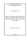 Luận văn Thạc sĩ Khoa học: Nghiên cứu sử dụng xạ khuẩn Streptomyces để sản xuất chế phẩm sinh học phòng trừ bệnh nấm phấn trắng trên cây đậu tương và dưa chuột