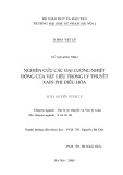 Luận án Tiến sĩ Vật lý: Nghiên cứu các đại lượng nhiệt động của vật liệu trong lý thuyết XAFS phi điều hòa