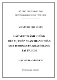 Luận văn Thạc sĩ Kinh tế: Các yếu tố ảnh hưởng đến sự chấp nhận thanh toán qua di động của khách hàng tại TP.HCM