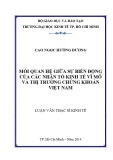 Luận văn Thạc sĩ Kinh tế: Mối quan hệ giữa sự biến động của các nhân tố kinh tế vĩ mô và thị trường chứng khoán Việt Nam