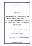 Luận văn Thạc sĩ Kinh tế: Mối quan hệ giữa rủi ro và giá trị doanh nghiệp – Bằng chứng từ các doanh nghiệp niêm yết tại sở giao dịch chứng khoán thành phố Hồ Chí Minh