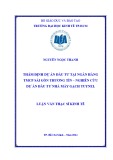 Luận văn thạc sĩ Kinh tế: Thẩm định dự án đầu tư tại Ngân hàng TMCP Sài Gòn Thương Tín – Nghiên cứu dự án đầu tư nhà máy gạch Tuynel