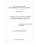 Luận văn thạc sĩ Kinh tế: Tác động của các yếu tố vĩ mô đến tăng trưởng kinh tế Việt Nam