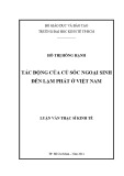 Luận văn thạc sĩ Kinh tế: Truyền dẫn của cú sốc ngoại sinh đến lạm phát ở Việt Nam