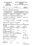 Đề thi thử tốt nghiệp THPT năm 2021 môn Toán có đáp án - Sở GD&ĐT Hưng Yên