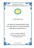 Luận văn Thạc sĩ Kinh tế: Các yếu tố ảnh hưởng đến tính tuân thủ pháp luật thuế của Người nộp thuế trên địa bàn tỉnh Long An