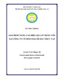 Luận văn Thạc sĩ Kinh tế: Giải pháp nâng cao hiệu quả sử dụng vốn tại công ty cổ phần bao bì Dầu thực vật