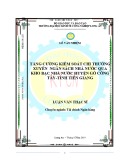 Luận văn Thạc sĩ Kinh tế: Tăng cường kiểm soát chi thường xuyên ngân sách Nhà nước qua Kho bạc Nhà nước Huyện Gò Công Tây, Tỉnh Tiền Giang