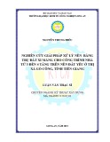 Luận văn Thạc sĩ Kỹ thuật xây dựng: Nghiên cứu giải pháp xử lý nền bằng trụ đất xi măng cho công trình nhà từ 3 đến 4 tầng trên nền đất yếu ở thị xã Gò Công, tỉnh Tiền Giang